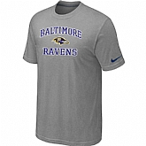 Baltimore Ravens Heart & Soull Light grey T-Shirt,baseball caps,new era cap wholesale,wholesale hats
