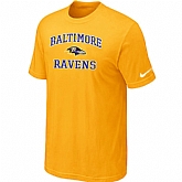 Baltimore Ravens Heart & Soull Yellow T-Shirt,baseball caps,new era cap wholesale,wholesale hats