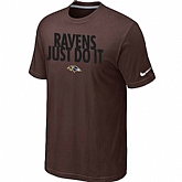 Baltimore Ravens Just Do It Brown T-Shirt,baseball caps,new era cap wholesale,wholesale hats