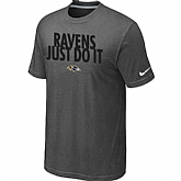 Baltimore Ravens Just Do It D.Grey T-Shirt,baseball caps,new era cap wholesale,wholesale hats
