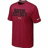 Baltimore Ravens Just Do It Red T-Shirt,baseball caps,new era cap wholesale,wholesale hats