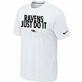 Baltimore Ravens Just Do It White T-Shirt,baseball caps,new era cap wholesale,wholesale hats