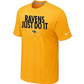 Baltimore Ravens Just Do It Yellow T-Shirt,baseball caps,new era cap wholesale,wholesale hats