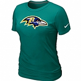 Baltimore Ravens L.Green Women's Logo T-Shirt,baseball caps,new era cap wholesale,wholesale hats