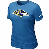 Baltimore Ravens L.blue Women's Logo T-Shirt,baseball caps,new era cap wholesale,wholesale hats