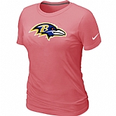 Baltimore Ravens Pink Women's Logo T-Shirt,baseball caps,new era cap wholesale,wholesale hats