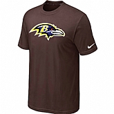 Baltimore Ravens Sideline Legend Authentic Logo T-Shirt Brown,baseball caps,new era cap wholesale,wholesale hats