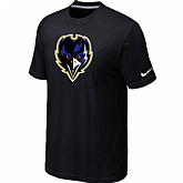 Baltimore Ravens Tean Logo T-Shirt Black,baseball caps,new era cap wholesale,wholesale hats