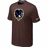 Baltimore Ravens Tean Logo T-Shirt Brown,baseball caps,new era cap wholesale,wholesale hats