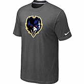 Baltimore Ravens Tean Logo T-Shirt D.Grey,baseball caps,new era cap wholesale,wholesale hats