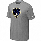 Baltimore Ravens Tean Logo T-Shirt L.Grey,baseball caps,new era cap wholesale,wholesale hats