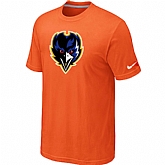 Baltimore Ravens Tean Logo T-Shirt Orange,baseball caps,new era cap wholesale,wholesale hats