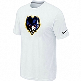 Baltimore Ravens Tean Logo T-Shirt White,baseball caps,new era cap wholesale,wholesale hats