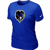 Baltimore Ravens Tean Logo Women's Blue T-Shirt,baseball caps,new era cap wholesale,wholesale hats