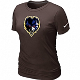 Baltimore Ravens Tean Logo Women's Brown T-Shirt,baseball caps,new era cap wholesale,wholesale hats