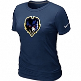 Baltimore Ravens Tean Logo Women's D.Blue T-Shirt,baseball caps,new era cap wholesale,wholesale hats