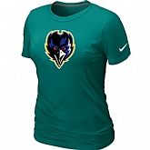 Baltimore Ravens Tean Logo Women's L.Green T-Shirt,baseball caps,new era cap wholesale,wholesale hats