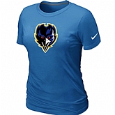 Baltimore Ravens Tean Logo Women's L.blue T-Shirt,baseball caps,new era cap wholesale,wholesale hats