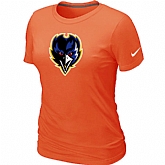 Baltimore Ravens Tean Logo Women's Orange T-Shirt,baseball caps,new era cap wholesale,wholesale hats