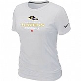 Baltimore Ravens White Women's Critical Victory T-Shirt,baseball caps,new era cap wholesale,wholesale hats