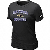 Baltimore Ravens Women's Heart & Soul Black T-Shirt,baseball caps,new era cap wholesale,wholesale hats