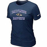 Baltimore Ravens Women's Heart & Soul D.Blue T-Shirt,baseball caps,new era cap wholesale,wholesale hats