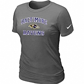Baltimore Ravens Women's Heart & Soul D.Grey T-Shirt,baseball caps,new era cap wholesale,wholesale hats