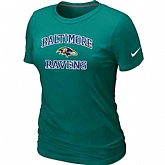 Baltimore Ravens Women's Heart & Soul L.Green T-Shirt,baseball caps,new era cap wholesale,wholesale hats