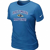 Baltimore Ravens Women's Heart & Soul L.blue T-Shirt,baseball caps,new era cap wholesale,wholesale hats