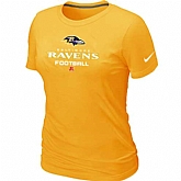 Baltimore Ravens Yellow Women's Critical Victory T-Shirt,baseball caps,new era cap wholesale,wholesale hats