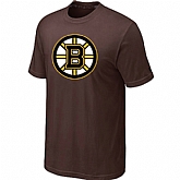 Boston Bruins Big & Tall Logo Brown T-Shirt,baseball caps,new era cap wholesale,wholesale hats
