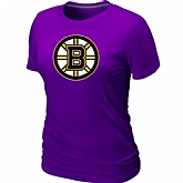 Boston Bruins Big & Tall Women's Logo Purple T-Shirt,baseball caps,new era cap wholesale,wholesale hats