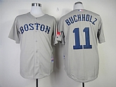 Boston Red Sox #11 Clay Buchholz Grey Jerseys,baseball caps,new era cap wholesale,wholesale hats