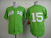Boston Red Sox #15 Dustin Pedroia Green Jerseys,baseball caps,new era cap wholesale,wholesale hats