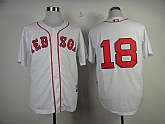 Boston Red Sox #18 Matsuzake White Jerseys,baseball caps,new era cap wholesale,wholesale hats