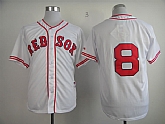 Boston Red Sox #8 Authentic 1936 Carl Yastrzemski The Clock White Jerseys,baseball caps,new era cap wholesale,wholesale hats