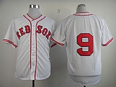 Boston Red Sox #9 Authentic 1936 Ted Williams The Clock White Jerseys,baseball caps,new era cap wholesale,wholesale hats
