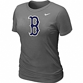 Boston Red Sox Heathered Nike D.Grey Blended Women's T-Shirt,baseball caps,new era cap wholesale,wholesale hats