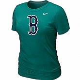 Boston Red Sox Heathered Nike L.Green Blended Women's T-Shirt,baseball caps,new era cap wholesale,wholesale hats