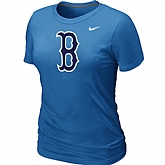 Boston Red Sox Heathered Nike L.blue Blended Women's T-Shirt,baseball caps,new era cap wholesale,wholesale hats