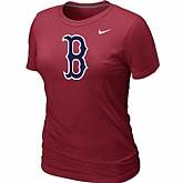 Boston Red Sox Heathered Nike Red Blended Women's T-Shirt,baseball caps,new era cap wholesale,wholesale hats