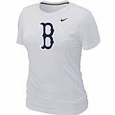 Boston Red Sox Heathered Nike White Blended Women's T-Shirt,baseball caps,new era cap wholesale,wholesale hats