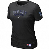 Boston Red Sox Nike Women's Black Short Sleeve Practice T-Shirt,baseball caps,new era cap wholesale,wholesale hats