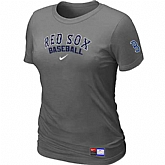 Boston Red Sox Nike Women's D.Grey Short Sleeve Practice T-Shirt,baseball caps,new era cap wholesale,wholesale hats