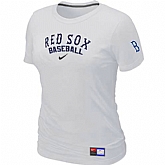 Boston Red Sox Nike Women's White Short Sleeve Practice T-Shirt,baseball caps,new era cap wholesale,wholesale hats