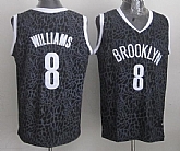 Brooklyn Nets #8 Deron Williams Black Leopard Print Fashion Jerseys,baseball caps,new era cap wholesale,wholesale hats