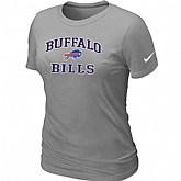 Buffalo Bills Women's Heart & Soul L.Grey T-Shirt,baseball caps,new era cap wholesale,wholesale hats