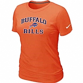 Buffalo Bills Women's Heart & Soul Orange T-Shirt,baseball caps,new era cap wholesale,wholesale hats