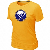 Buffalo Sabres Big & Tall Women's Logo Yellow T-Shirt,baseball caps,new era cap wholesale,wholesale hats