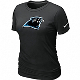 Carolina Panthers Black Women's Logo T-Shirt,baseball caps,new era cap wholesale,wholesale hats